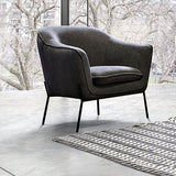 Status Accent Chair in Grey Fabric with Metal Leg by Diamond Sofa