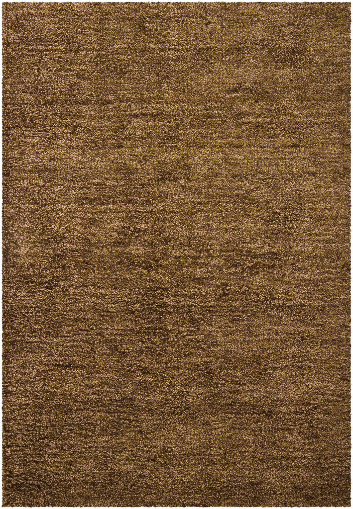 Chandra Rugs Sterling 100% Polyester Hand-Woven Contemporary Shag Rug Brown/Green/Purple 9' x 13'