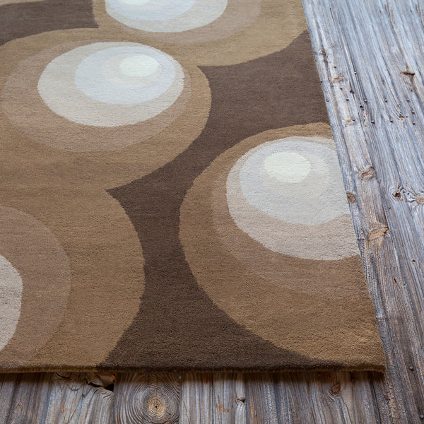Chandra Rugs Stella 100% Wool Hand-Tufted Contemporary Wool Rug Brown/Grey/Ivory 8' x 10'