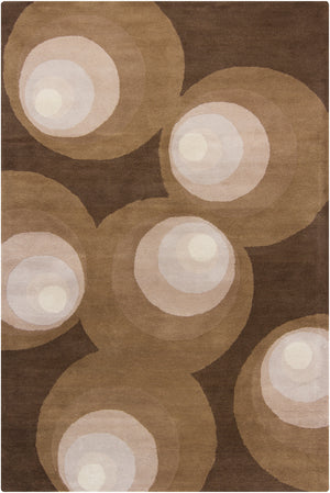 Chandra Rugs Stella 100% Wool Hand-Tufted Contemporary Wool Rug Brown/Grey/Ivory 8' x 10'