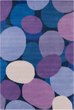 Chandra Rugs Stella 100% Wool Hand-Tufted Contemporary Wool Rug Pink/Purple/Blue/Cream 8' x 10'