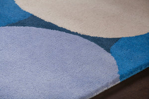 Chandra Rugs Stella 100% Wool Hand-Tufted Contemporary Wool Rug Pink/Purple/Blue/Cream 8' x 10'