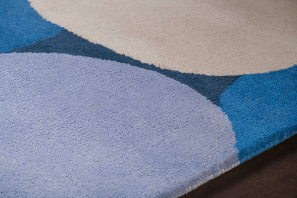 Chandra Rugs Stella 100% Wool Hand-Tufted Contemporary Wool Rug Pink/Purple/Blue/Cream 8' x 10'