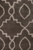 Chandra Rugs Stella 100% Wool Hand-Tufted Contemporary Wool Rug Charcoal/Cream 8' x 10'