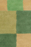 Chandra Rugs Stella 100% Wool Hand-Tufted Contemporary Wool Rug Green/Gold 8' x 10'