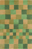 Chandra Rugs Stella 100% Wool Hand-Tufted Contemporary Wool Rug Green/Gold 8' x 10'