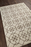 Chandra Rugs Stella 100% Wool Hand-Tufted Contemporary Wool Rug Cream/Brown 8' x 10'