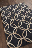 Chandra Rugs Stella 100% Wool Hand-Tufted Contemporary Wool Rug Charcoal/Taupe/Cream 8' x 10'