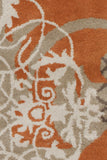 Chandra Rugs Stella 100% Wool Hand-Tufted Contemporary Wool Rug Tan/Cream/Brown/Orange/Blue 8' x 10'