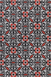 Chandra Rugs Stella 100% Wool Hand-Tufted Contemporary Wool Rug Grey/Red/Black 8' x 10'