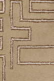 Chandra Rugs Stella 100% Wool Hand-Tufted Contemporary Wool Rug Tan/Brown/Cream 8' x 10'