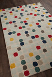 Chandra Rugs Stella 100% Wool Hand-Tufted Contemporary Wool Rug Cream/Beige/Red/Yellow/Blue 8' x 10'