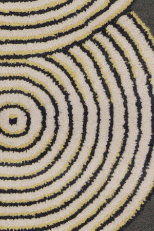 Chandra Rugs Stella 100% Wool Hand-Tufted Contemporary Wool Rug Grey/Cream/Yellow 8' x 10'