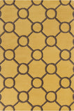Chandra Rugs Stella 100% Wool Hand-Tufted Contemporary Wool Rug Yellow/Brown 8' x 10'
