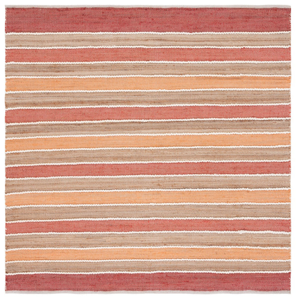 Safavieh Striped Kilim 316 Hand Woven 70% Jute/20% Cotton/and 10% Wool Contemporary Rug STK316P-7SQ