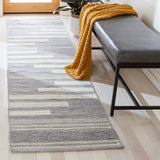 Striped Kilim 505 Hand Woven 90% Cotton and 10% Wool Contemporary Rug