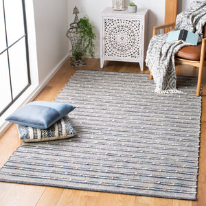 Striped Kilim 513 Hand Woven Rug - Luxurious 90% Cotton & 10% Wool, Stylish Home Décor Accent
