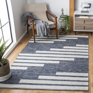 Striped Kilim Hand Woven Rug – Luxurious 90% Cotton & 10% Wool for a Cozy, Elegant Home Décor