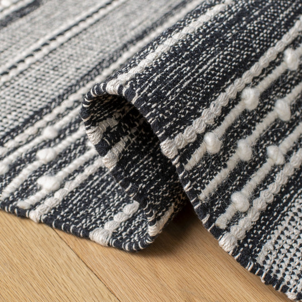 Striped Kilim Hand Woven Rug - Luxurious 90% Cotton & 10% Wool, Perfect for Any Home Decor Style