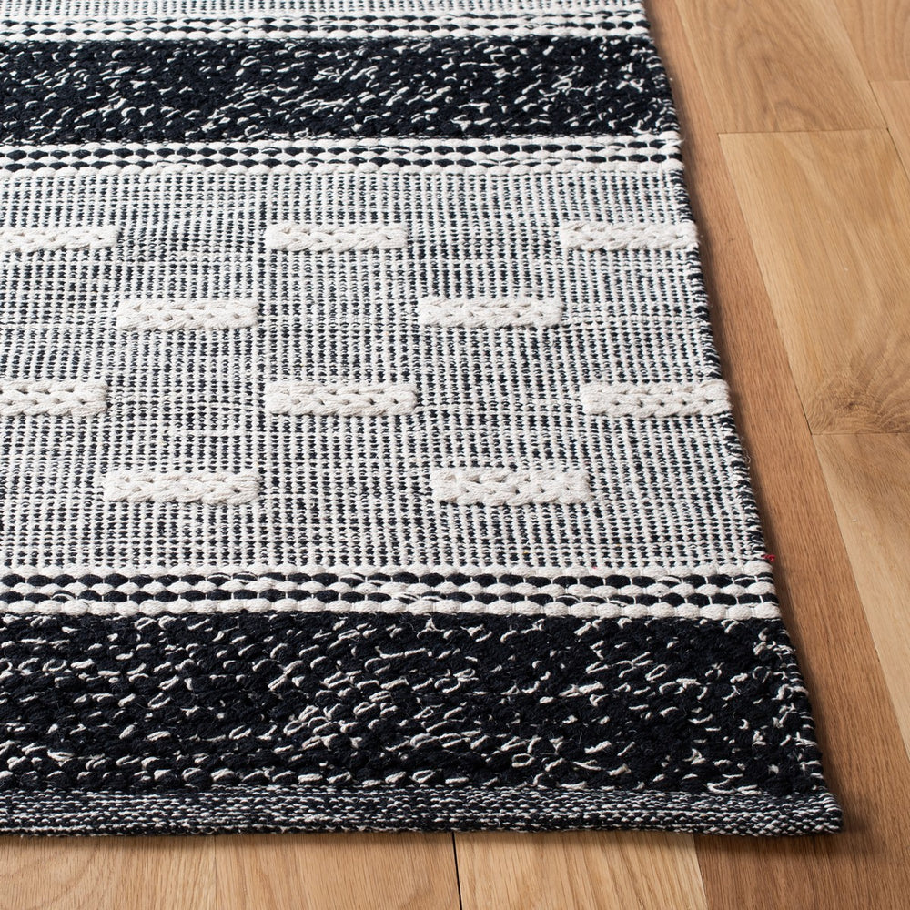 Striped Kilim 518 Hand Woven Cotton Pile Rug - Stylish, Durable, and Ethically Crafted Home Decor