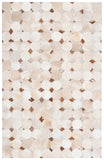 Studio Leather 228 Flat Weave 100% Hair On Leather Pile 0 Rug Ivory / Brown 100% Hair on Leather Pile STL228A-5