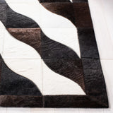 Safavieh Studio Leather 800 Hand Woven 70% Leather/30% Felted Cloth Natural Hide Rug STL801Z