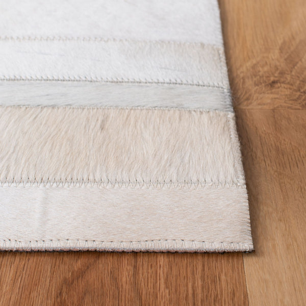 Safavieh Studio Leather 800 Hand Woven 70% Leather and 30% Felted Cloth Natural Hide Rug STL804A-9