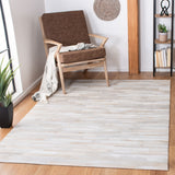 Safavieh Studio Leather 800 Hand Woven 70% Leather and 30% Felted Cloth Natural Hide Rug STL804A-9