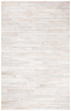 Studio Leather 800 Hand Woven 70% Leather and 30% Felted Cloth Natural Hide Rug