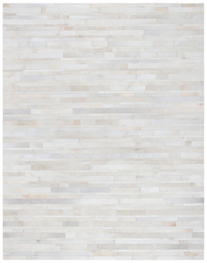 Safavieh Studio Leather 800 Hand Woven 70% Leather and 30% Felted Cloth Natural Hide Rug STL804A-9