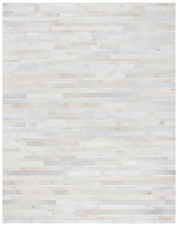 Safavieh Studio Leather 800 Hand Woven 70% Leather and 30% Felted Cloth Natural Hide Rug STL804A-9