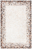 Studio Leather 800 Natural Hide Hand Woven 70% Leather - 30% Felted Cloth Rug
