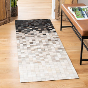 Safavieh Studio Leather 800 Hand Woven 70% Leather and 30% Felted Cloth Natural Hide Rug STL813A-9