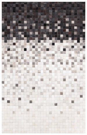 Safavieh Studio Leather 800 Hand Woven 70% Leather and 30% Felted Cloth Natural Hide Rug STL813A-9