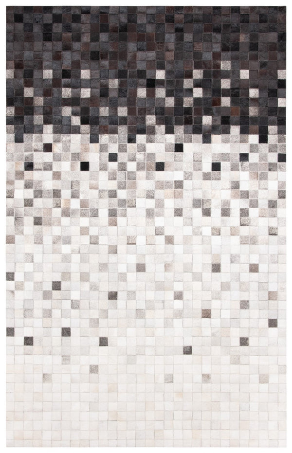 Safavieh Studio Leather 800 Hand Woven 70% Leather and 30% Felted Cloth Natural Hide Rug STL813A-9