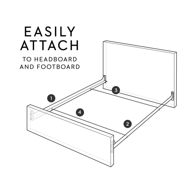 Malouf Hook-on Bed Rail System with Wire Support STQQHHRS