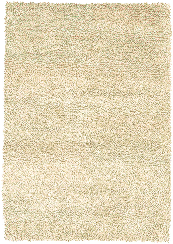 Chandra Rugs Strata 100% Wool Hand-Woven Contemporary Rug White 9' x 13'