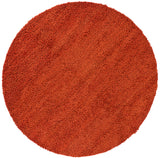 Chandra Rugs Strata 100% Wool Hand-Woven Contemporary Rug Orange 7'9 Round