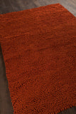 Chandra Rugs Strata 100% Wool Hand-Woven Contemporary Rug Orange 9' x 13'