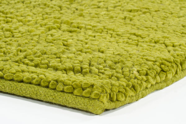 Chandra Rugs Strata 100% Wool Hand-Woven Contemporary Rug Green 9' x 13'