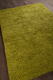 Chandra Rugs Strata 100% Wool Hand-Woven Contemporary Rug Green 9' x 13'