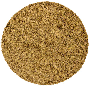 Chandra Rugs Strata 100% Wool Hand-Woven Contemporary Rug Gold 7'9 Round