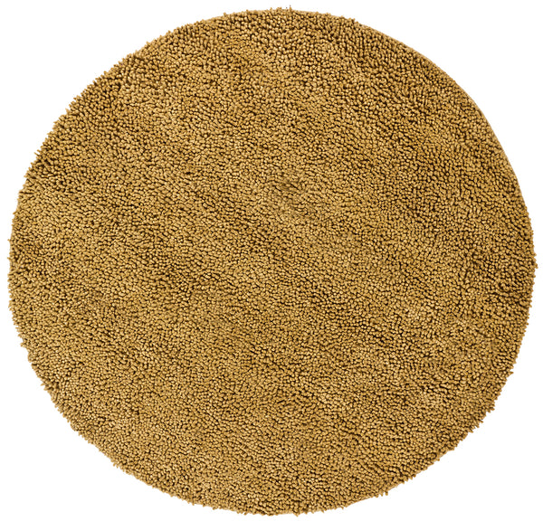 Chandra Rugs Strata 100% Wool Hand-Woven Contemporary Rug Gold 7'9 Round