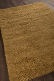 Chandra Rugs Strata 100% Wool Hand-Woven Contemporary Rug Gold 9' x 13'