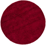 Chandra Rugs Strata 100% Wool Hand-Woven Contemporary Rug Deep Red 7'9 Round