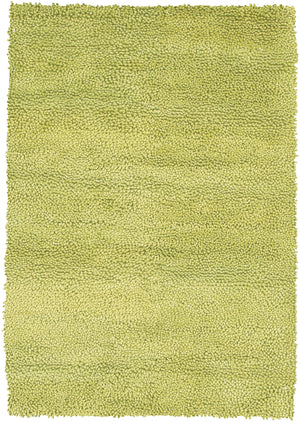 Chandra Rugs Strata 100% Wool Hand-Woven Contemporary Rug Light Green 9' x 13'