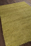 Chandra Rugs Strata 100% Wool Hand-Woven Contemporary Rug Light Green 9' x 13'