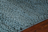 Chandra Rugs Strata 100% Wool Hand-Woven Contemporary Rug Blue 9' x 13'