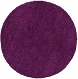 Chandra Rugs Strata 100% Wool Hand-Woven Contemporary Rug Purple 7'9 Round