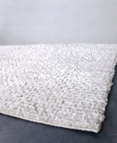 Chandra Rugs Strata 60% Wool + 40% Polyester Hand-Woven Contemporary Rug White 9' x 13'